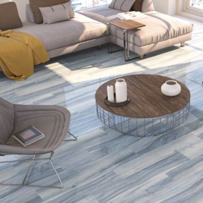 wood look tile flooring in a Pullman living room